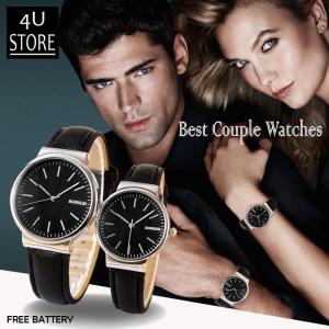 Bonico Jam Tangan Couple - Sepasang Pria dan Wanita - Bonico-88238GL-Couple-PNP-Leather Strap - 4u-store