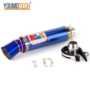 2Inches/51mm Motorcycle Modified Exhaust Escape Tail Pipe Muffler Power Pipe Universal For LC135 mio110 rs150 Y15 Y15ZR click150 Raider150 carb FI Wave 110 Alpha Wave 110i AT Wave 125 Sniper150 mio sporty etc