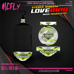 Stiker Sangkar TEBOK lovebird STICKER sangkar Custom Bisa Motif Sendiri bebass mcfly