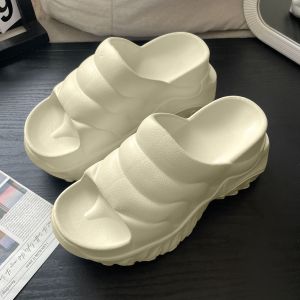 [Free Shipping] New high-heeled slippers new fashionable thick-soled slippers 10cm womens height-increasing slippers for outdoor wear