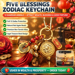 Five blessings Jubilee Zodiac key chain