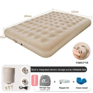 อัลฟาอัตโนมัติพองที่นอนกลางแจ้งหนานอนเสื่อตั้งแคมป์ชั้นยืนเตียงพับแบบพกพาครัวเรือนคู่เบาะลมเตียง