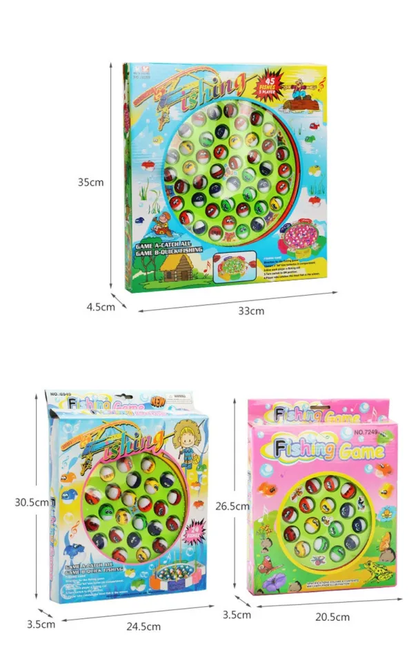 Electric Fishing Toy 15/25/45pcs Fishing Toy Fish Game Electric Musical  Rotating Children Board Play Fish Outdoor Sports Educational Toys Birthday  Gifts For Boys Girls