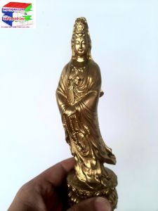 Tượng phật mẹ  quan âm dáng đứng cao 21cm (nhiều màu sắc) đồ phong thủy thờ cúng trang trí nhà cửa cây cảnh bể cá sân vườn để bàn làm việc trên ô tô bàn làm việc...