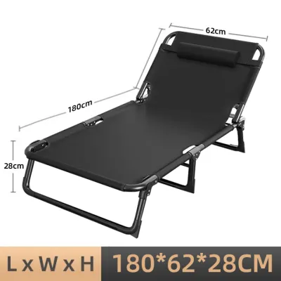 【COD/ready stock】2025NEW Folding bed portable bed with foam outdoor foldable bed adjustable folding bed single heavy duty sofa bed office lunch bed camping bed folding chair convenient storage 300KG for home office camping