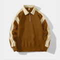 Áo Sweater Polo Nỉ Nam Nữ Dài Tay Unisex Tay Phối Viền Khóa Kéo Cổ Thời Trang Yodi TOP NAM 278V2. 
