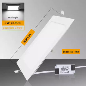 Ultra Thin LED Ceiling Panel Light Recessed Round / Square Downlight for Home Office Mall Low Energy Consumption with Driver