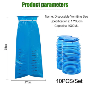 10Pcs Disposable Vomit Bags Thickened Portable Emesis Bag for Car Airplane Travel Motion Sickness