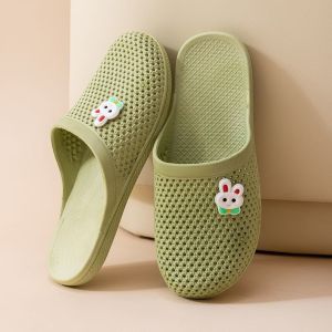 [Free Shipping] 2026 Summer New Style Perforated Flat-Toed Slippers For Women Soft Sole Wear-Resistant Indoor And Outdoor Casual Furniture Slippers