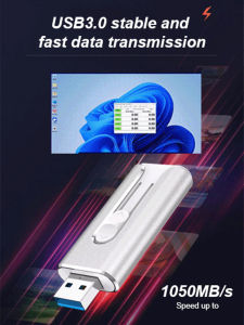 Portable 1TB Push-Pull 3-in-1 USB Drive for Year-Round Travelers and Personal Users  High-Speed Data Transfer