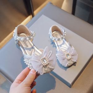 SEPATU PESTA ANAK PEREMPUAN FLAT PRINCESS SHOES PITA MUTIARA