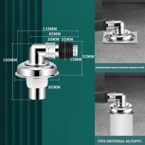 2-in-1 Drainage Pipe Interface Prevent Backflow and Overflow Bathroom Toilet Kitchen