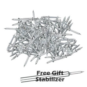 Double-Head Seamless Nails with Sleeve Skirting Thread Rust-Proof Fixator Wood Metal Non-Marking Nail