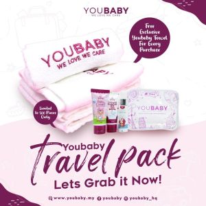 Youbaby Travel & Rescue set consist of complete youbaby cream shower serum exclusive towel and travel bag for baby TMY49000180
