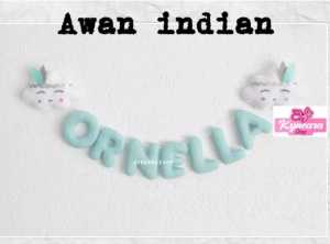Kado Banner Awan Custom Nama Ukuran 13cm