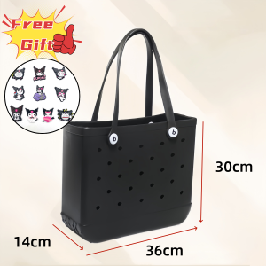 Eva Foam Casual Tote Bag with Cut Out Design Waterproof Ideal for Beach Outings Shopping and Daily Matching BELLERY Large Sport Swim EVA Basket Beach Bags Travel Bags Tote Bag