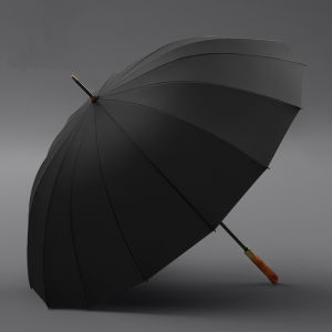 แบรนด์ใหม่16พันร่มหรูหราด้ามไม้ยาวร่มผู้ชายธุรกิจสไตล์ญี่ปุ่นอัตโนมัติร่ม Windproof ยี่ห้อเดียวกันร่ม