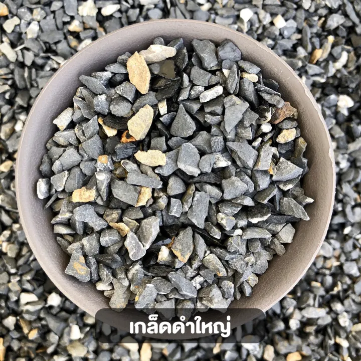 หินเกล็ดดำเบอร์ใหญ่ 250 กรัม สำหรับโรยหน้ากระถางแคคตัส