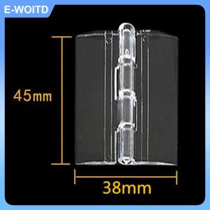【E-WOITD】 10PCS Durable Clear Acrylic Folding Hinges Transparent Plexiglass Hinge 5 Sizes