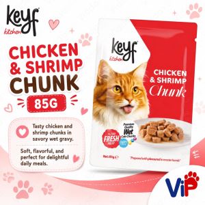 KEYF Cat Food Chunk in Pouch 85g Wet Cat Food Assorted Flavors