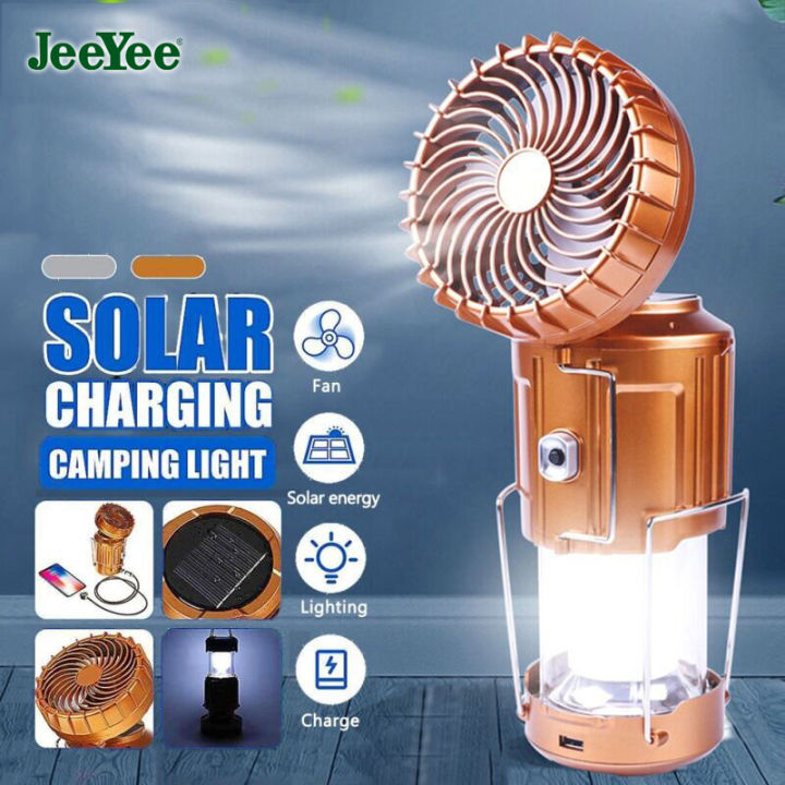 JeeYee Solar Lights Solar Fan Outdoor Camping Lighting Kipas Solar