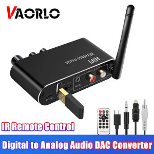 VAORLO Digital to Analog Audio DAC Converter Optical Fiber Coaxial to 3.5MM AUX RCA Amplifier Car kit Speaker U Disk Bluetooth Receiver For PC T V Amplifier