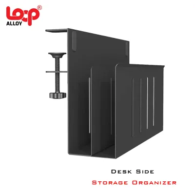 Loop Alloy Desk Side Storage Organizer