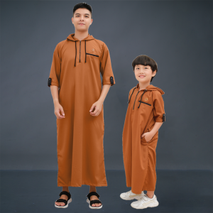 Kawan Muslim Jubah Gamis Hoodie Couple Ayah Anak Laki Laki Terbaru Bahan Toyobo Premium