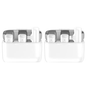 ULANZI J11 / J12 Wireless Microphone Lavalier Vlog Mic Audio Sound Recording for Android Mobile Phone Smartphone Computer