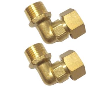 Strong Brass 90° Pipe Elbow 1/2" Adjustable Connection Elbow Fitting Tool for Residential Plumbing & Cooling Systems