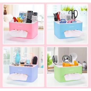 Hộp Đựng Giấy Để Bàn Ecoco 1602 Có Ngăn Trên Đựng Đồ