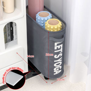 รถเข็นมีช่องที่เก็บของภายในบ้านเสื่อโยคะตะกร้าเก็บของเล่นเสื้อผ้าสกปรกแบบดึงกับล้อและใช้งานได้หลายฟังก์ชันสำหรับตะกร้าผ้า