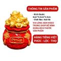 COMBO 3 Hũ Đựng Muối Gạo Tài Lộc Thần Tài May Mắn, Trang Trí Bàn Thờ Chiêu Lộc, Màu Vàng- Đỏ. 