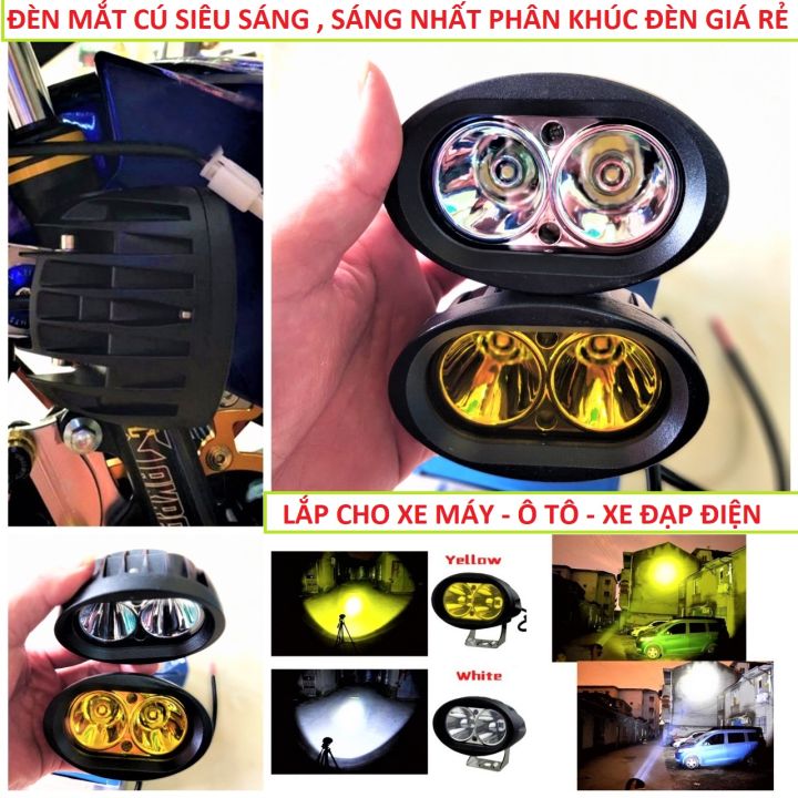 ĐÈN TRỢ SÁNG L2 SIÊU SÁNG LẮP CÁC LOẠI XE , ĐÈN LED SIÊU SÁNG CHO XE MÁY