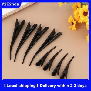 【Local shipping】 4Pcs 12.5cm Long Metal Hair Clips Hollow Flower Duckbill Hair Clamps Hair Accessories Duck Teeth Bows Hairgrips Hairdressing Salon Tip Clip Black Clip