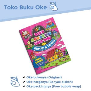 Buku Mewarnai Anak Usia Dini Tema Rumah dan Taman Bonus Stiker dan Sertifikat
