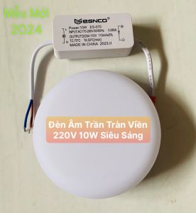 Đèn LED Âm Trần Tràn Viền 10W Ánh Sáng Trắng Lỗ Khoét Từ 40-65mm