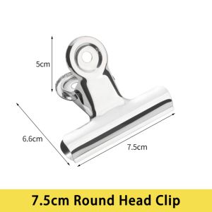 CRUSHES Stainless Steel Metal Binder Clips Multi-size Round/Flat/Mountain Head Seal Clip Multifunctional Paper Clips Students