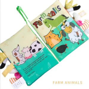 Baby Soft Books with Texture Tails Fabric books for Early Learning Toddlers