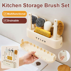 Multifunctional steel wire ball cleaning brush set