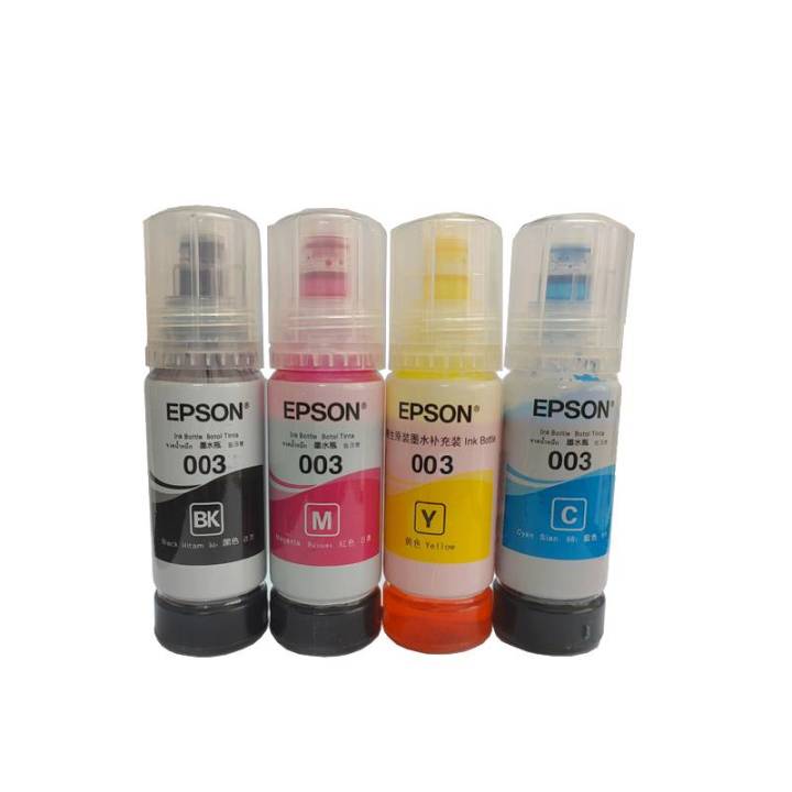 Tinta Epson 003 T003 T-003 ORIGINAL HITAM BIRU MERAH KUNING L1110 L1210 L3110 L3210 L3150 L3250 L5190 L5290