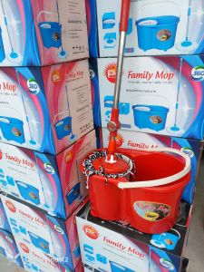 Bộ lau nhà - Thùng lau nhà 360 độ cây inox bông cotton (Giá Sỉ)