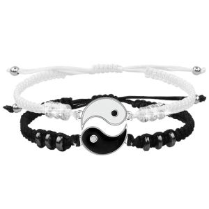 2PS Couple Bracelet Friendship and Intimate Friend Bracelet Tai Chi Bracelet Set Used for birthday wedding gift giving