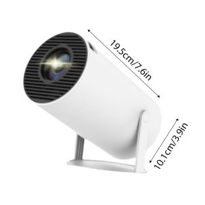 HY300 Portable Cylinder Projector 1080P Home Bedroom Projection Home Cinema HD 4K Projector Outdoor Camping Projector