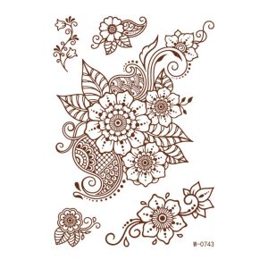 YOYO CHARMING Kids Fashion Creative Fake Tattoo for Women Hand Wedding Tool Legs Arm Snake Butterfly Lace Tattoo Body Art Sticker Henna Tattoo Stickers Temporary Tattoo Water Transfer Decals