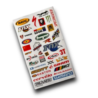 Bicycle Decals sticker 1 pad assorted design