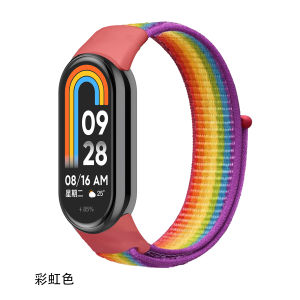 Nylon Loop for Xiaomi Band 9 Strap Women Men Mi Band 8 Nylon Velcro Sport Band for Xiaomi Smartwatch 7 6 5 4 3 Adjustable Wristband
