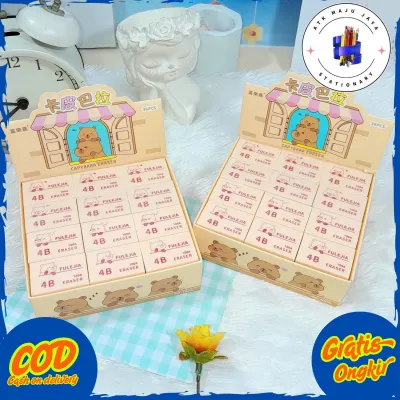 Penghapus Mini Capybara Super Cute Lucu 1 PCS Warna Soft Pastel Harga Super MURAH / Stip Eraser Capibara Bentuk Kotak Warna Cantik Kualitas Terbaik Stationary Fancy Harga TERMURAH Bisa Grosir dan COD