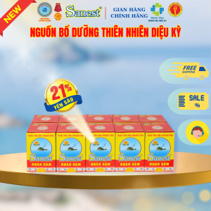 💥 NEW [ Combo 10 lọ] Nước Yến sào Khánh Hòa Sanest 21% - Nhân Sâm