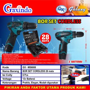 MESIN BOR IMPACT DRILL BOR LISTRIK 12V MS6005 BOR LISTRIK